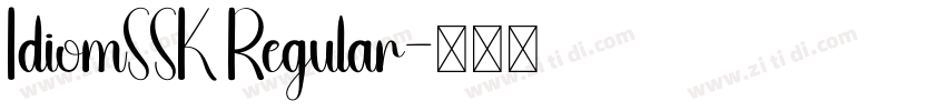 IdiomSSK Regular字体转换